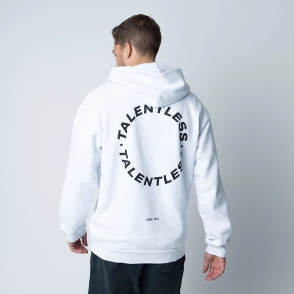 TALENTLESS Other - TALENTLESS  White MENS HOODIE - CIRCLE LOGO-  SIZE XL-  NEW WITHOUT TAGS